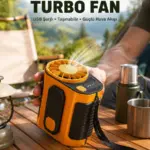 Taşınabilir USB Şarjlı Turbo Fan – 3 Modlu Soğutma Hafif & Kompakt