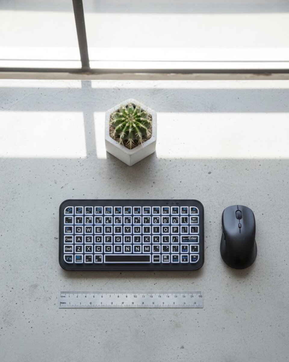 RGB Işıklı Kablosuz Mini Klavye 10 mm İnce Gövde 1 RGB Işıklı Kablosuz Mini Klavye 10 mm İnce Gövde