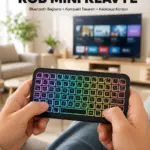 Kompakt Siyah RGB Işıklı Bluetooth Mini Klavye