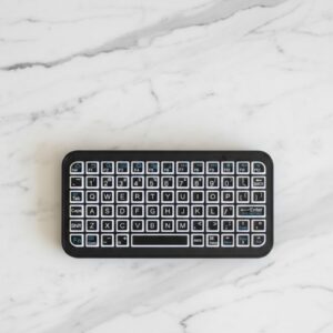 Siyah Kablosuz Mini RGB Işıklı Klavye Bluetooth 5.2 İnce Tasarım