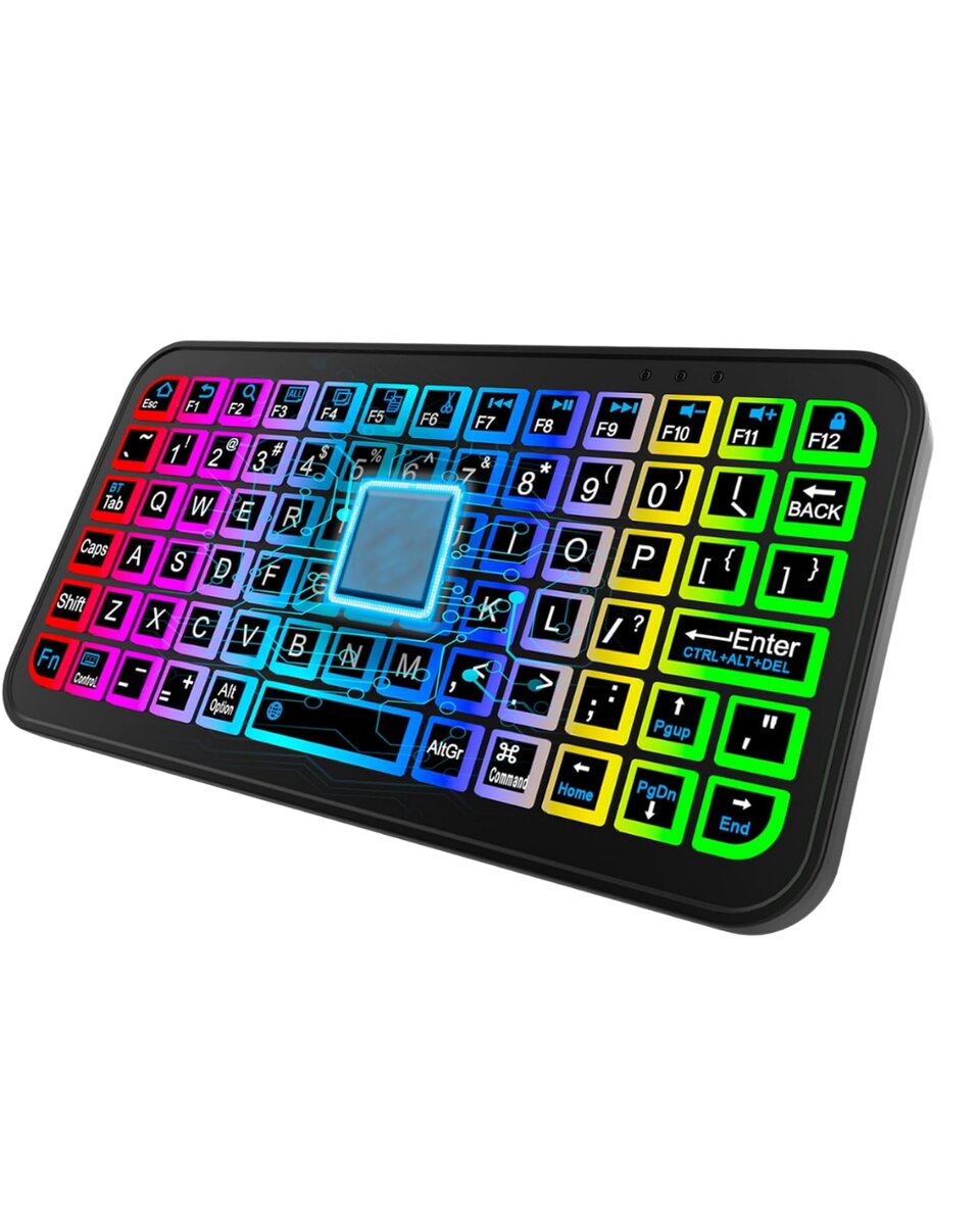Siyah Kablosuz Mini RGB Işıklı Klavye Bluetooth 5.2 İnce Tasarım 4 Siyah Kablosuz Mini RGB Işıklı Klavye Bluetooth 5.2 İnce Tasarım - Görsel 4