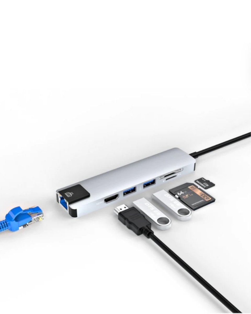 8 Port Type C Hub USB HDMI RJ45 SD TF Kart Okuyucu Çoklayıcı 3 8 Port Type C Hub USB HDMI RJ45 SD TF Kart Okuyucu Çoklayıcı - Görsel 3