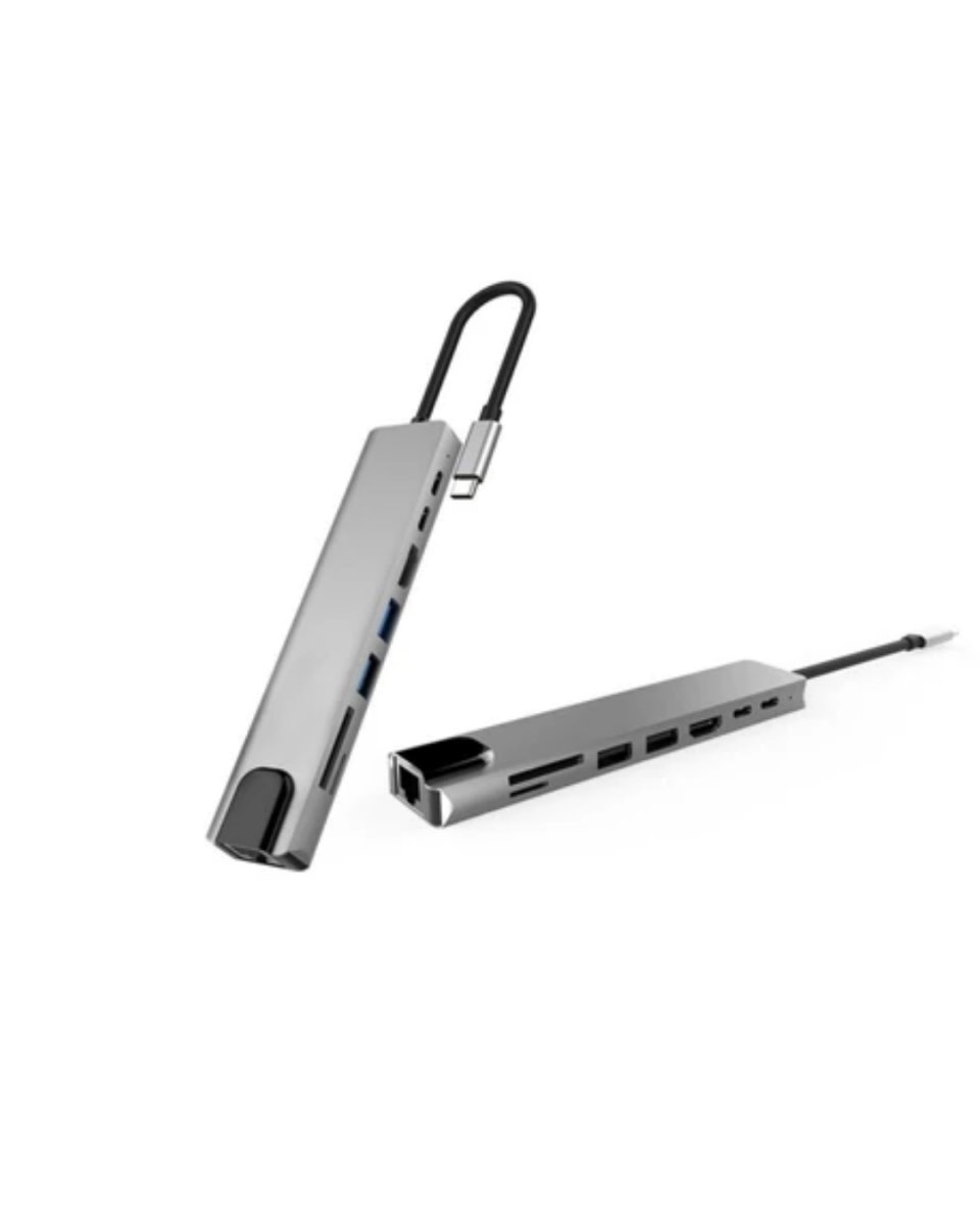 USB C Çoklu Port Adaptör HDMI USB Ethernet SD Kart Hub 4 USB C Çoklu Port Adaptör HDMI USB Ethernet SD Kart Hub - Görsel 4
