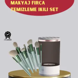 Profesyonel 13’lü Makyaj Fırçası + USB Fırça Temizleyici İkili Set