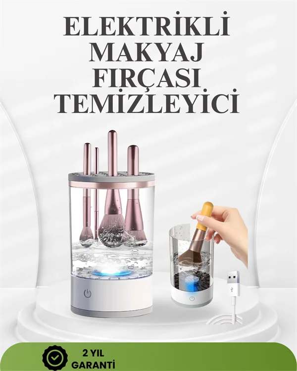 Taşınabilir Sessiz ve Güçlü Makyaj Fırçası Temizleme Makinesi 1 Taşınabilir Sessiz ve Güçlü Makyaj Fırçası Temizleme Makinesi