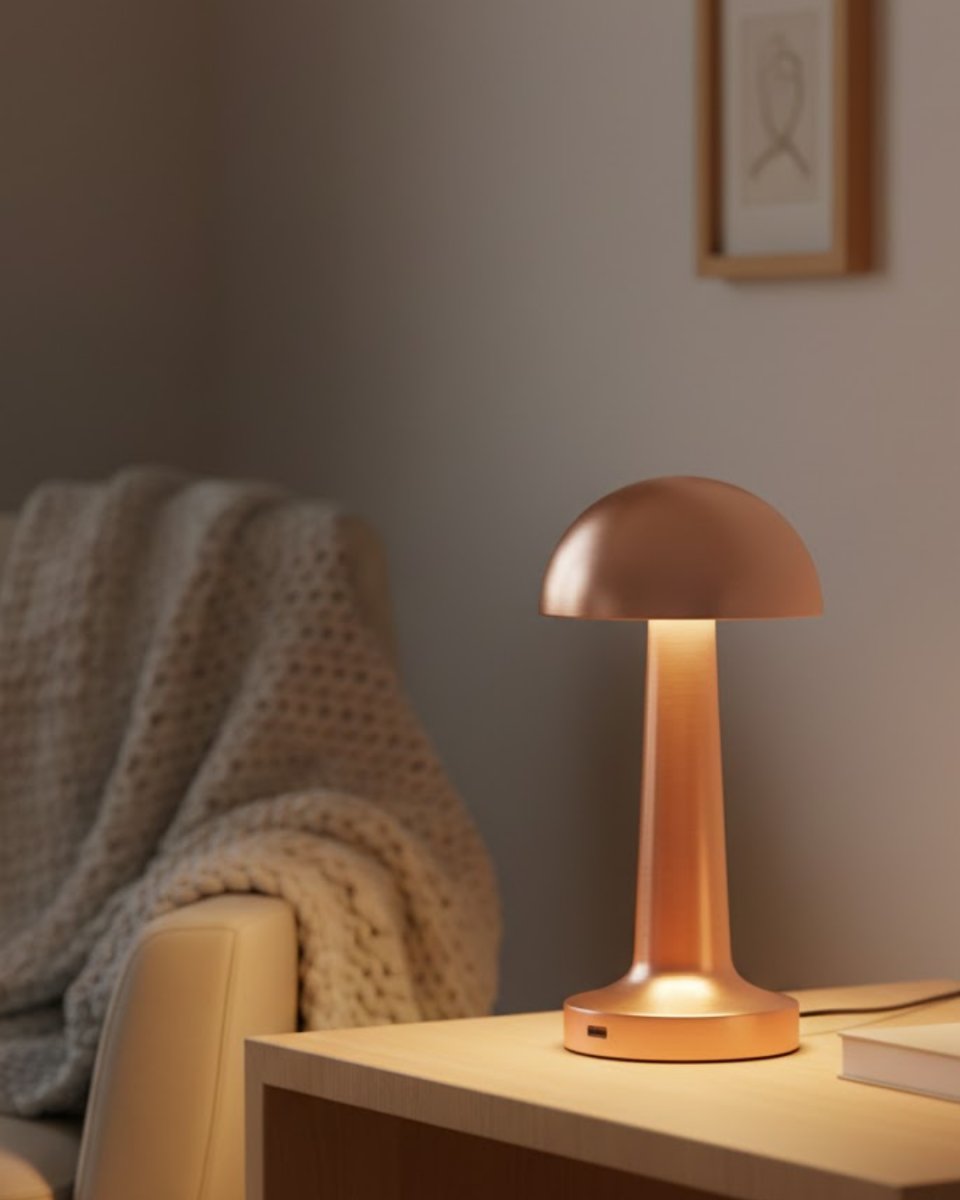 Bronz Dokunmatik Masa Lambası 3 Renk LED Şarjlı Kablosuz USB Çıkışlı 1 Bronz Dokunmatik Masa Lambası 3 Renk LED Şarjlı Kablosuz USB Çıkışlı