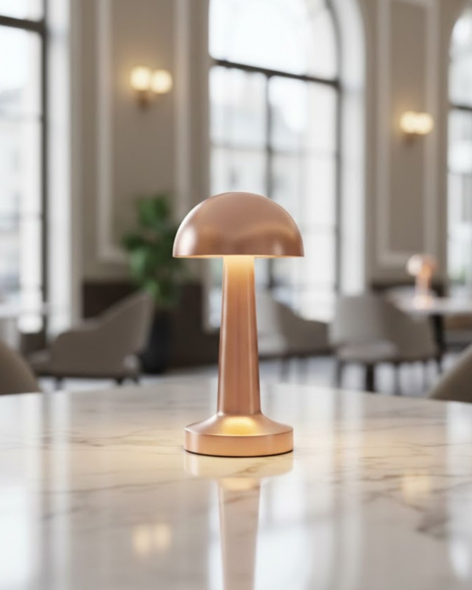 Şarjlı LED Masa Lambası 3 Kademe Dokunmatik Bronz Modern Tasarım 1 Şarjlı LED Masa Lambası 3 Kademe Dokunmatik Bronz Modern Tasarım