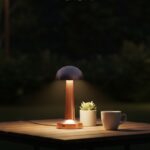Modern Bronz Masa Lambası 3 Renk LED Dokunmatik Şarjlı Model
