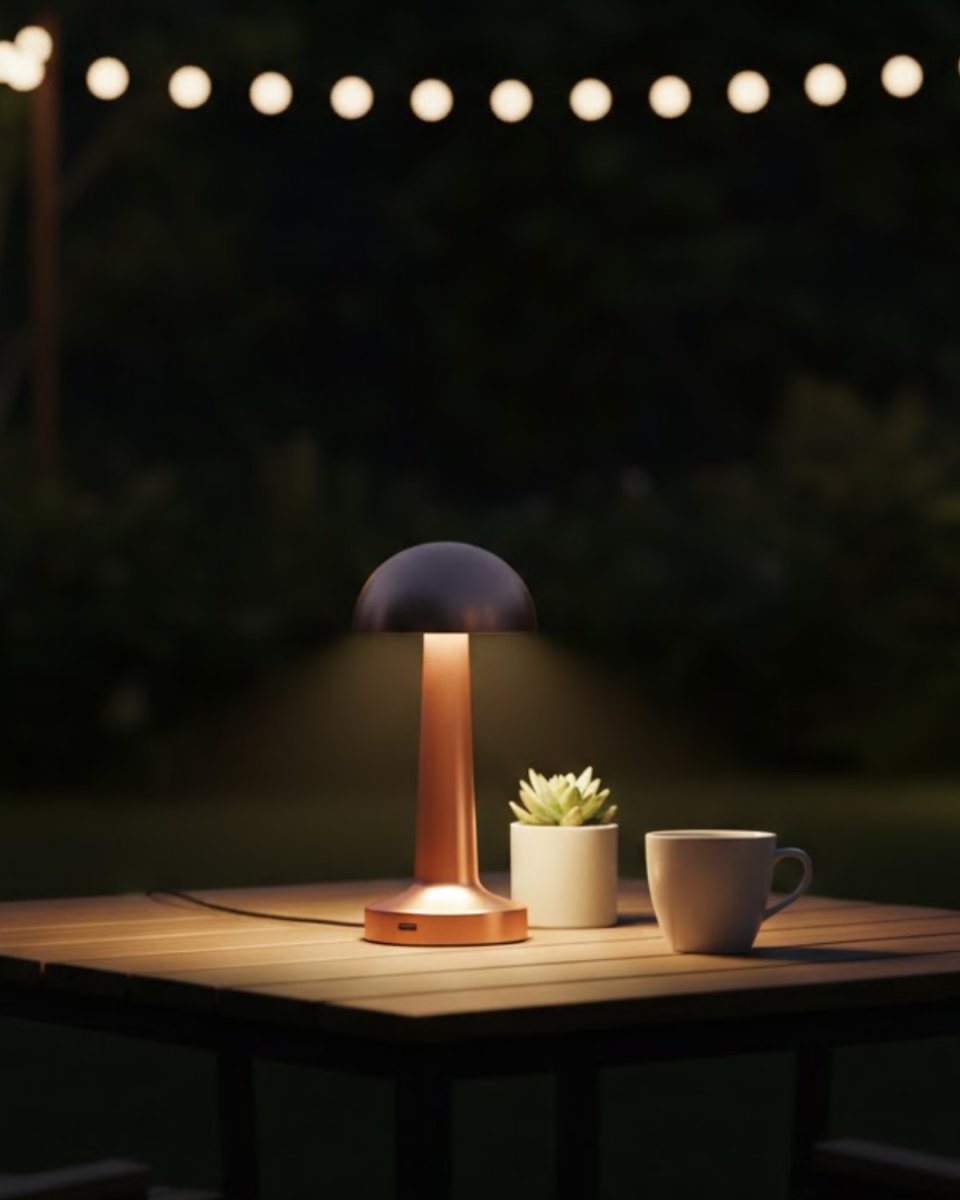 Modern Bronz Masa Lambası 3 Renk LED Dokunmatik Şarjlı Model 1 Modern Bronz Masa Lambası 3 Renk LED Dokunmatik Şarjlı Model