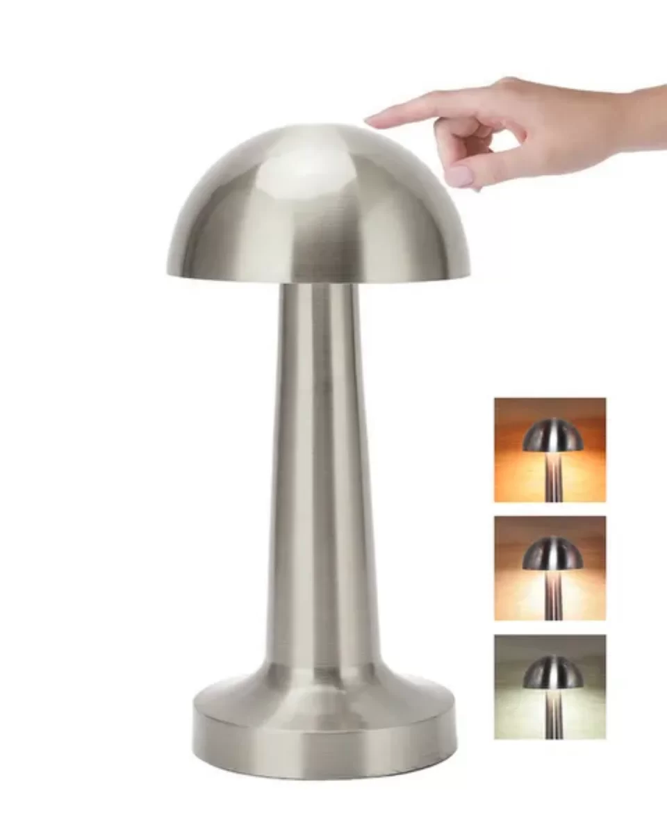 Modern Mantar Masa Lambası Dokunmatik 3 Işık Modlu Şarjlı Kablosuz LED Yeni Nesil 4 Modern Mantar Masa Lambası Dokunmatik 3 Işık Modlu Şarjlı Kablosuz LED Yeni Nesil - Görsel 4