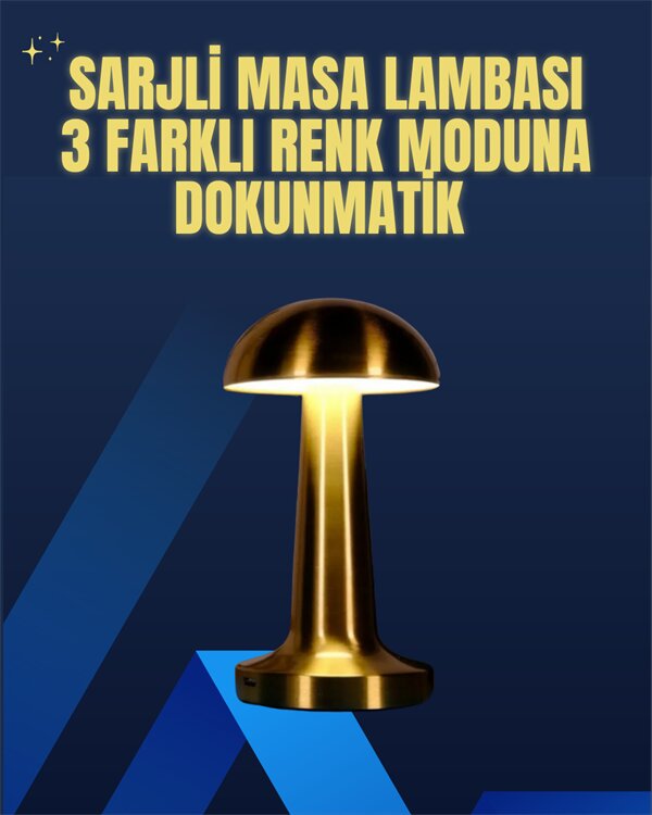 Modern Tasarım Şarjlı Masa Lambası – 1800 mAh Batarya 1 Modern Tasarım Şarjlı Masa Lambası – 1800 mAh Batarya