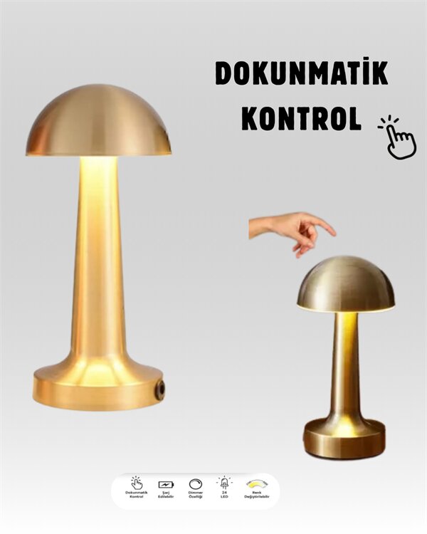 Modern Tasarım Şarjlı Masa Lambası – 1800 mAh Batarya 4 Modern Tasarım Şarjlı Masa Lambası – 1800 mAh Batarya - Görsel 4