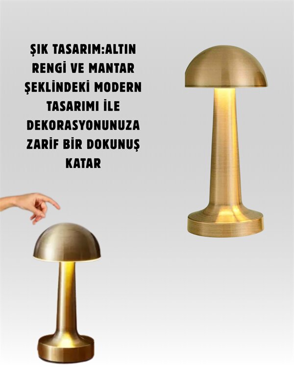 Modern Tasarım Şarjlı Masa Lambası – 1800 mAh Batarya 3 Modern Tasarım Şarjlı Masa Lambası – 1800 mAh Batarya - Görsel 3