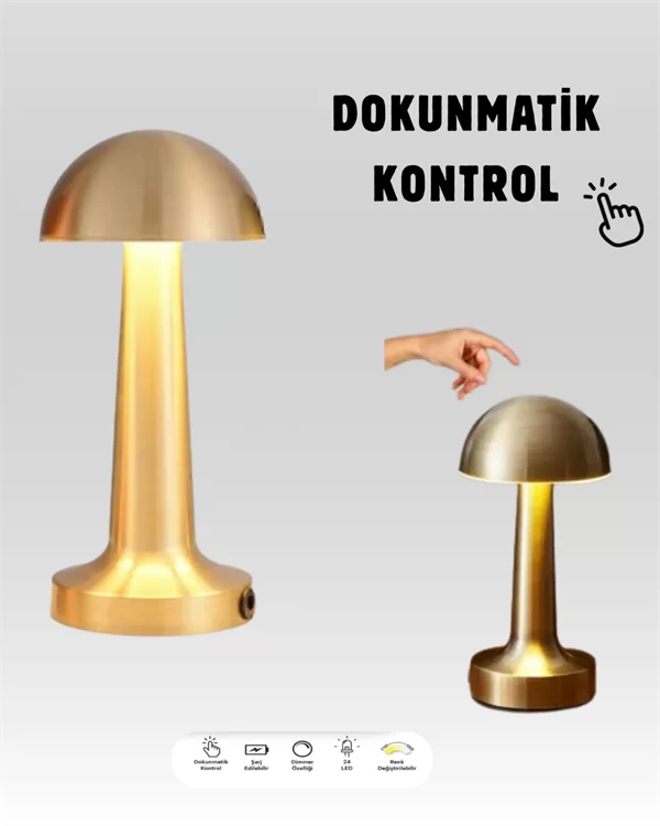 Şarjlı Dimmerli LED Masa Lambası – 4-8 Saat Aydınlatma Yeni Nesil 4 Şarjlı Dimmerli LED Masa Lambası – 4-8 Saat Aydınlatma Yeni Nesil - Görsel 4