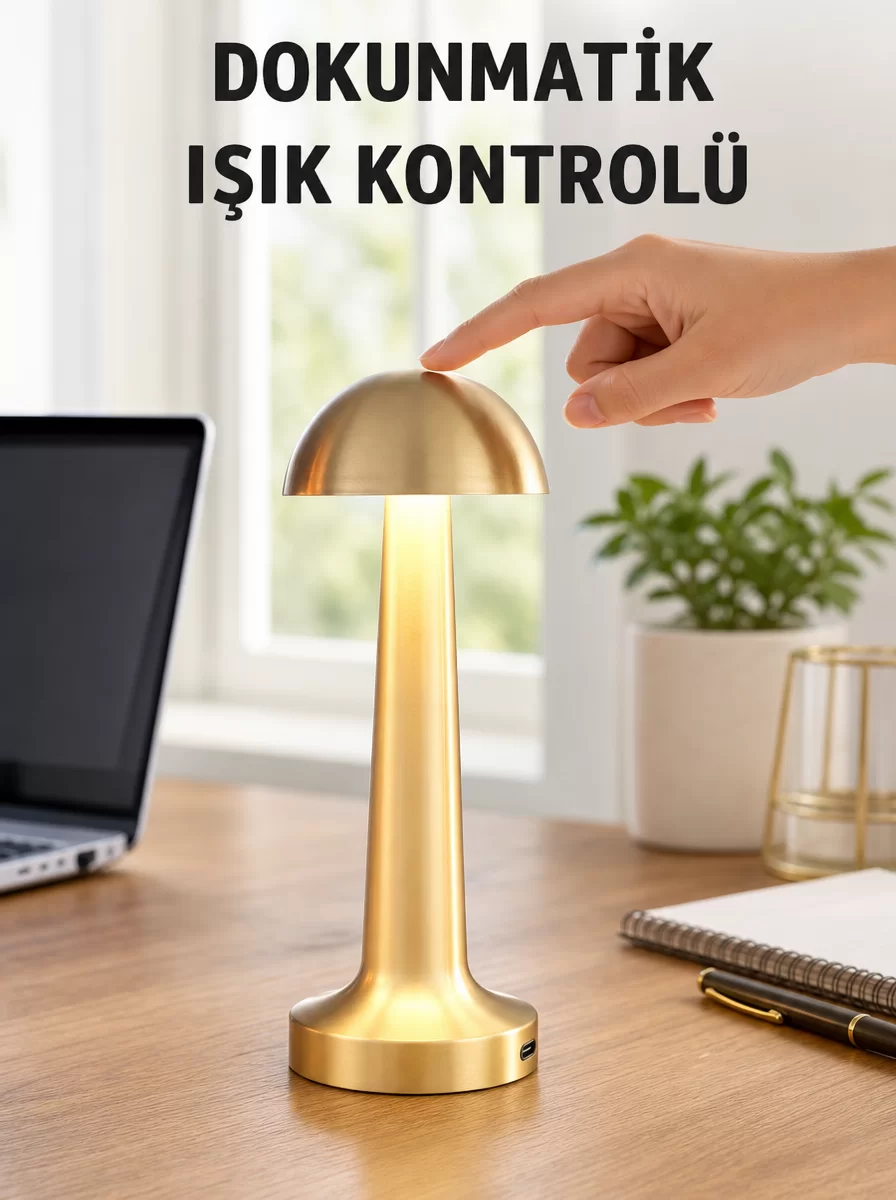 Modern Tasarım Şarjlı Masa Lambası – 1800 mAh Batarya Yeni Nesil 1 Modern Tasarım Şarjlı Masa Lambası – 1800 mAh Batarya Yeni Nesil
