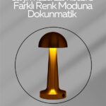 USB Şarjlı Dokunmatik LED Masa Lambası – 3 Renk Modu & Dimmer