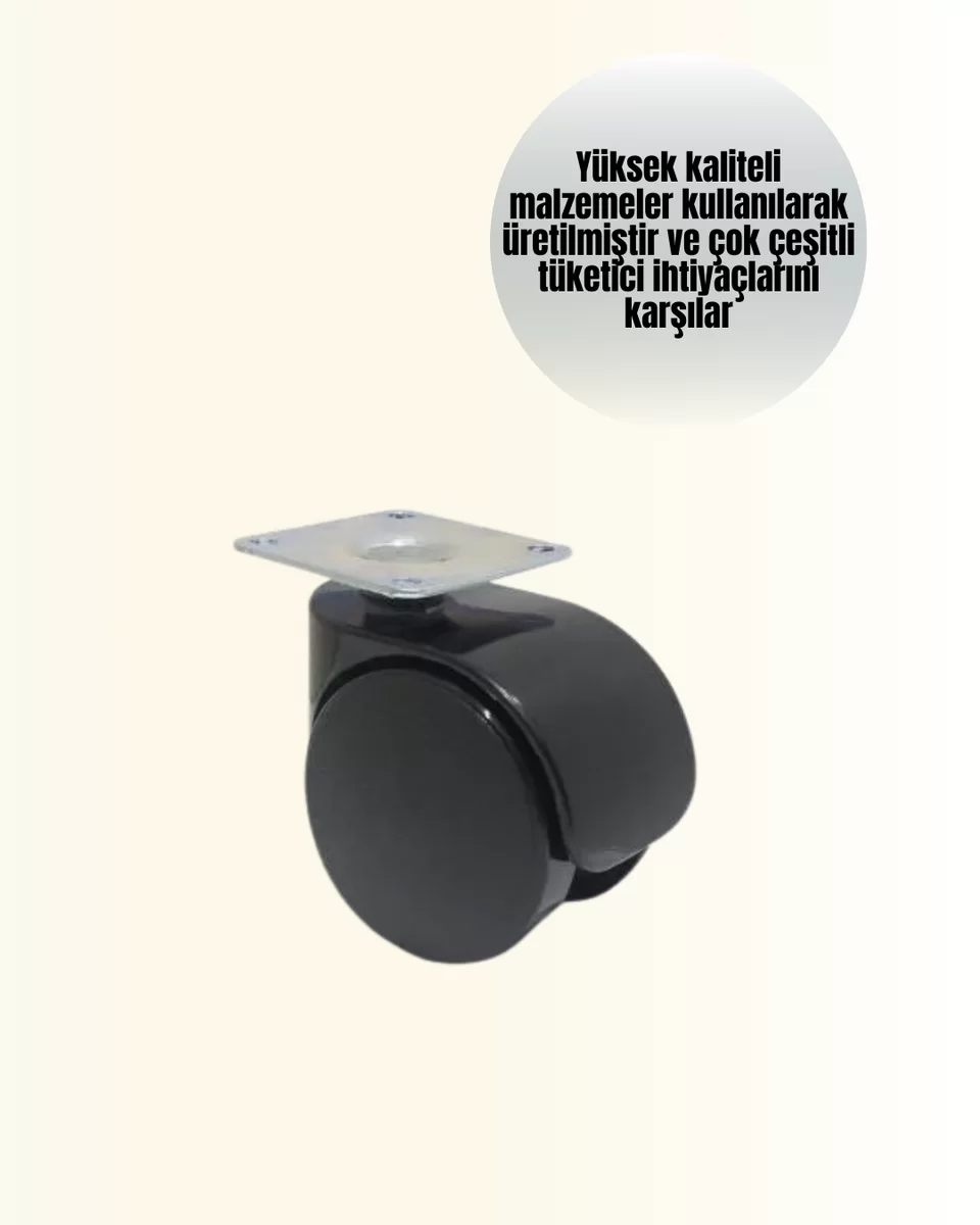 Masa ve Koltuk İçin Kilitsiz Tekerlek Seti 6 cm 2 Masa ve Koltuk İçin Kilitsiz Tekerlek Seti 6 cm - Görsel 2