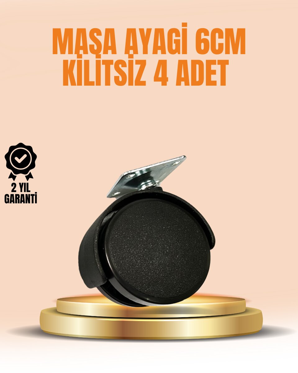 6 cm Kilitsiz Masa Ayağı Tekerleği 4’lü Set Çok Amaçlı 1 6 cm Kilitsiz Masa Ayağı Tekerleği 4’lü Set Çok Amaçlı