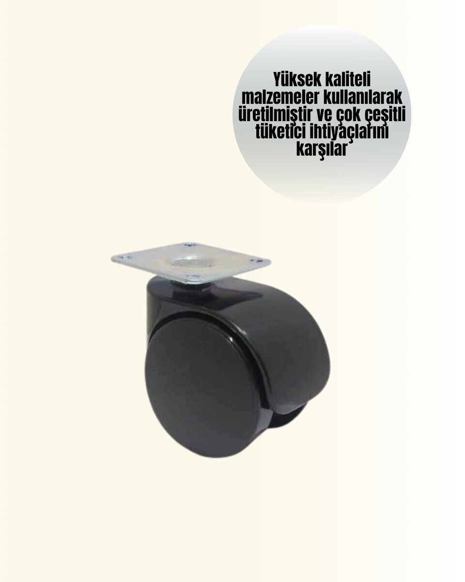 6 cm Kilitsiz Masa Ayağı Tekerleği 4’lü Set Çok Amaçlı 2 6 cm Kilitsiz Masa Ayağı Tekerleği 4’lü Set Çok Amaçlı - Görsel 2