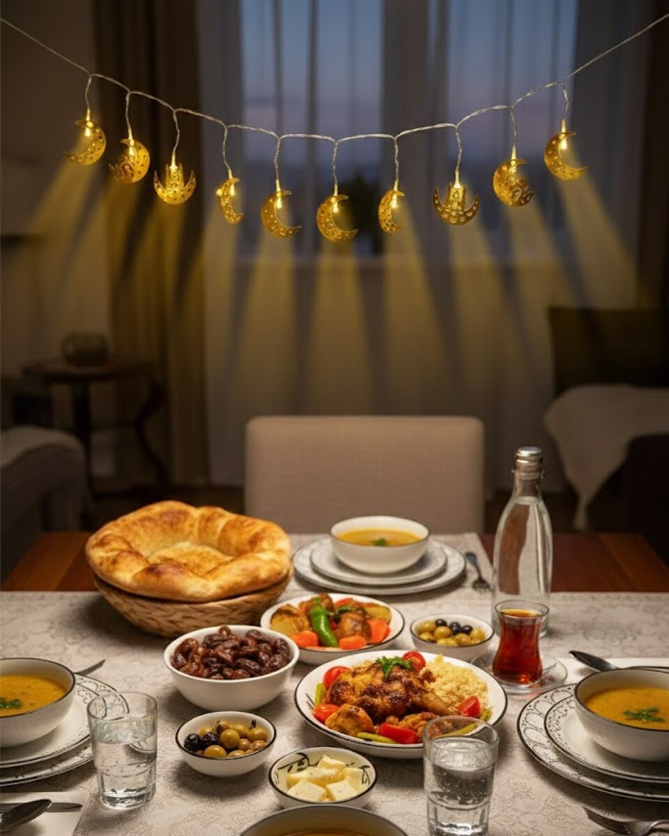 Gold Renk Metal Minareli Hilal LED Işık Pilli Ramazan Süsü 4 Gold Renk Metal Minareli Hilal LED Işık Pilli Ramazan Süsü - Görsel 4