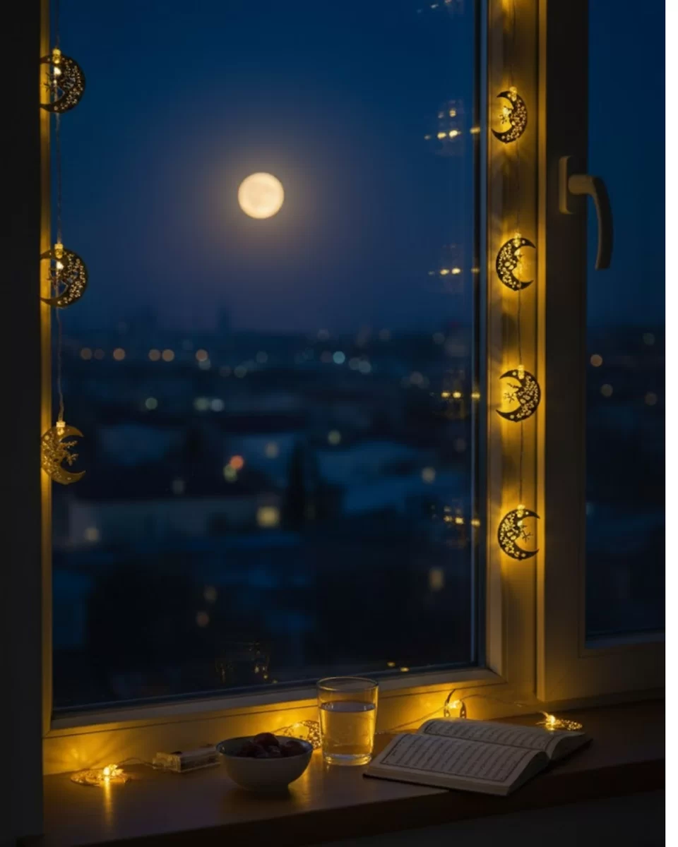 Minareli Hilal LED Işık Gold Metal Gövdeli Pilli Ramazan Dekoru 2 Minareli Hilal LED Işık Gold Metal Gövdeli Pilli Ramazan Dekoru - Görsel 2