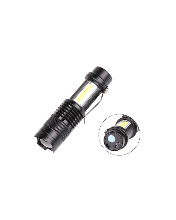 Şarjlı LED El Feneri - 14500 Pil Dahil 4 Işık Modu Mini Boy 3 Şarjlı LED El Feneri - 14500 Pil Dahil 4 Işık Modu Mini Boy - Görsel 3