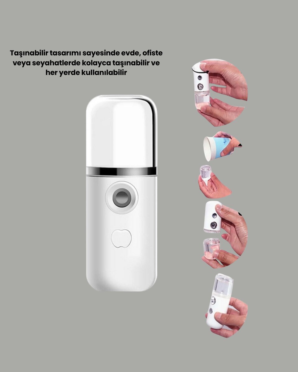 Akıllı Pro Teknolojili Şarjlı Nemlendirici – Portatif Cilt ve Hava Nemlendirici Cihaz 3 Akıllı Pro Teknolojili Şarjlı Nemlendirici – Portatif Cilt ve Hava Nemlendirici Cihaz - Görsel 3