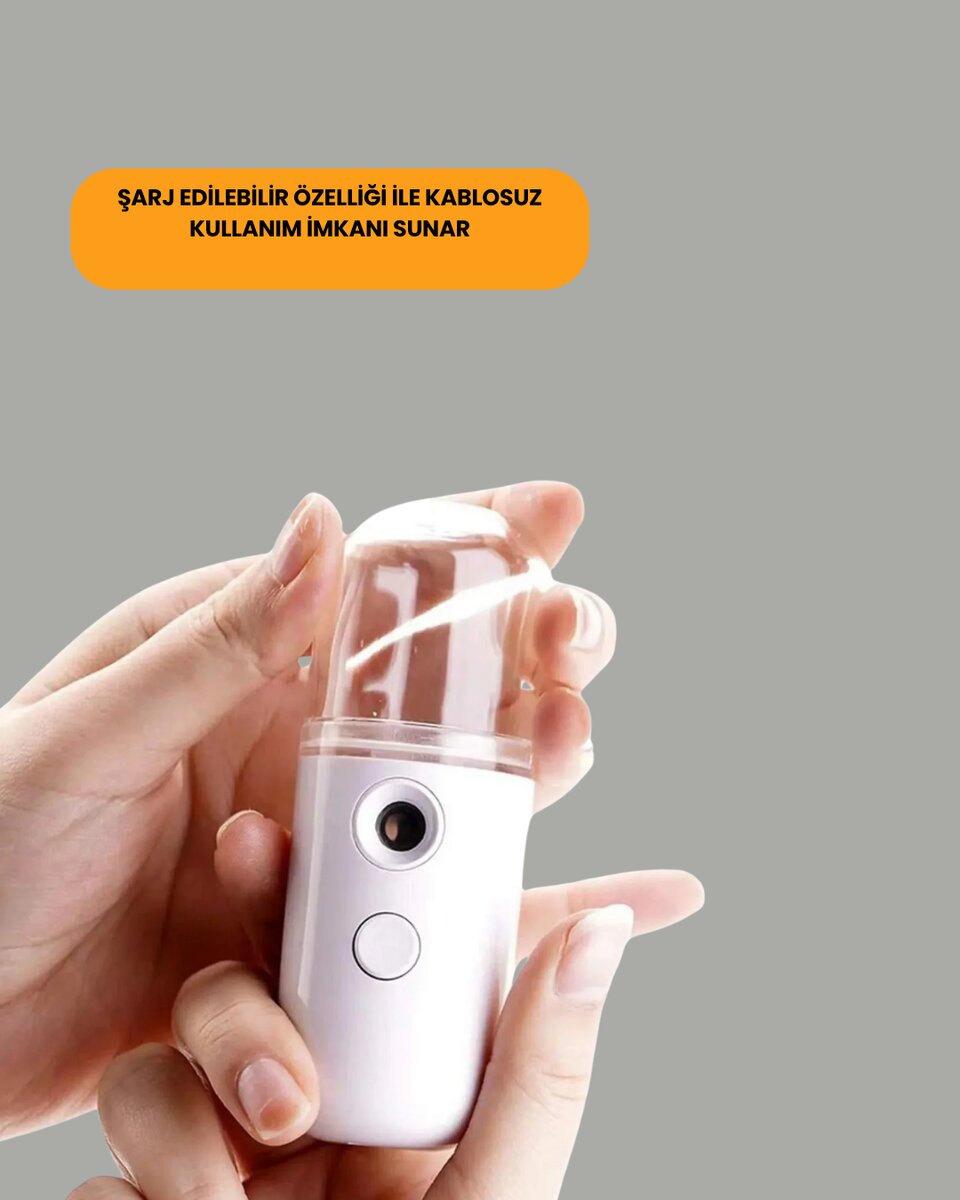 Akıllı Pro Teknolojili Şarjlı Nemlendirici – Portatif Cilt ve Hava Nemlendirici Cihaz 4 Akıllı Pro Teknolojili Şarjlı Nemlendirici – Portatif Cilt ve Hava Nemlendirici Cihaz - Görsel 4