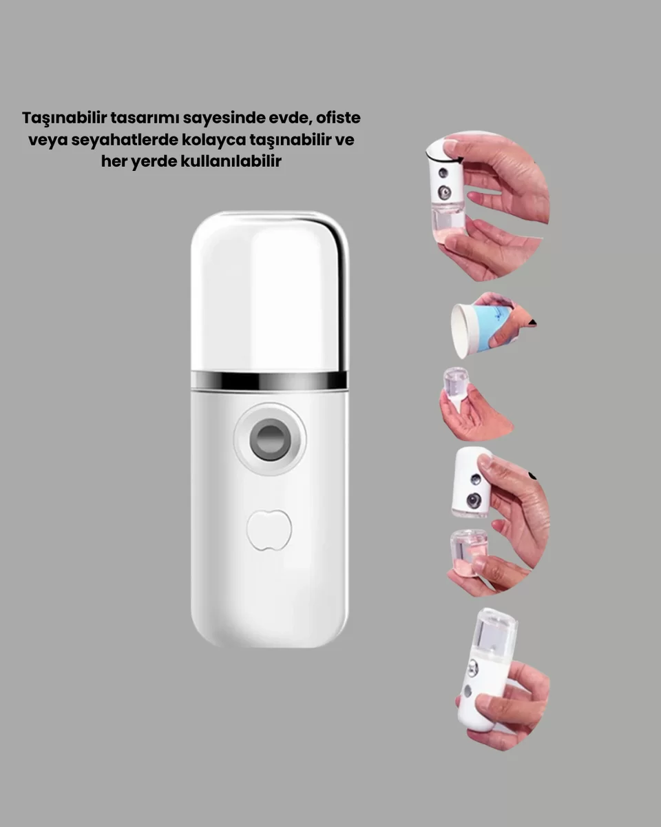 Mini Şarjlı Buhar Nemlendirici – Taşınabilir, Enerji Tasarruflu, Kablosuz Kullanım Yeni Nesil 3 Mini Şarjlı Buhar Nemlendirici – Taşınabilir, Enerji Tasarruflu, Kablosuz Kullanım Yeni Nesil - Görsel 3