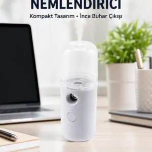 Mini Şarjlı Buhar Nemlendirici – Taşınabilir, Enerji Tasarruflu, Kablosuz Kullanım Yeni Nesil
