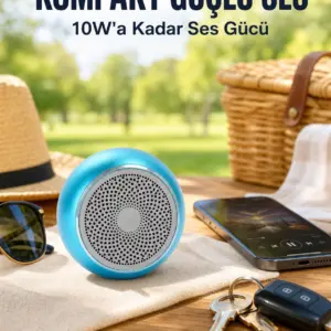 Alüminyum Gövdeli Mini Bluetooth Hoparlör – Dayanıklı ve Şık Tasarım Yeni Nesil