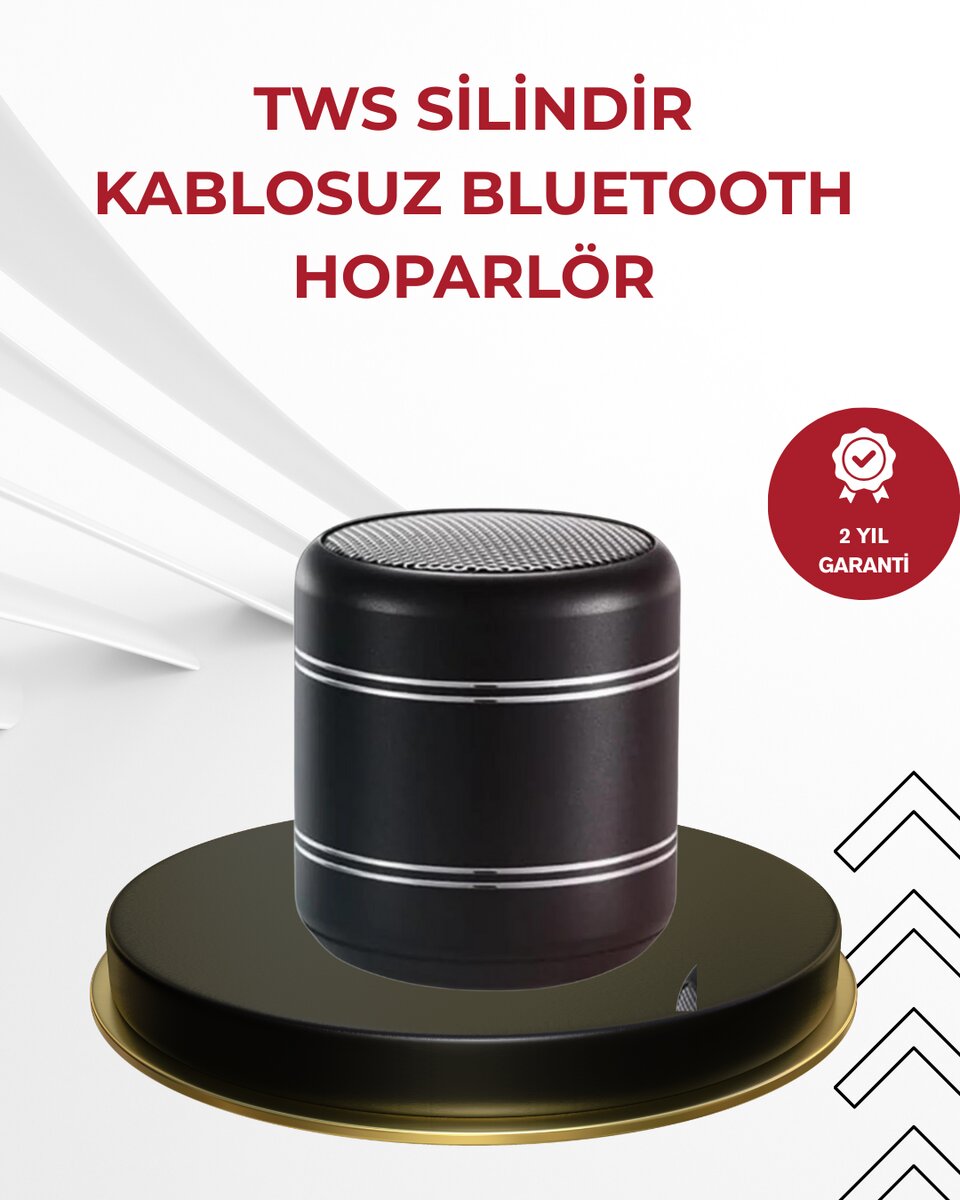 Kompakt Silindir Metal Bluetooth Hoparlör 400 mAh Uzun Pil TWS Destekli 1 Kompakt Silindir Metal Bluetooth Hoparlör 400 mAh Uzun Pil TWS Destekli