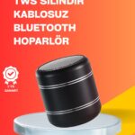 Mini Silindir Kablosuz Hoparlör Güçlü Ses 4W Bas + TWS Senkron Özellik