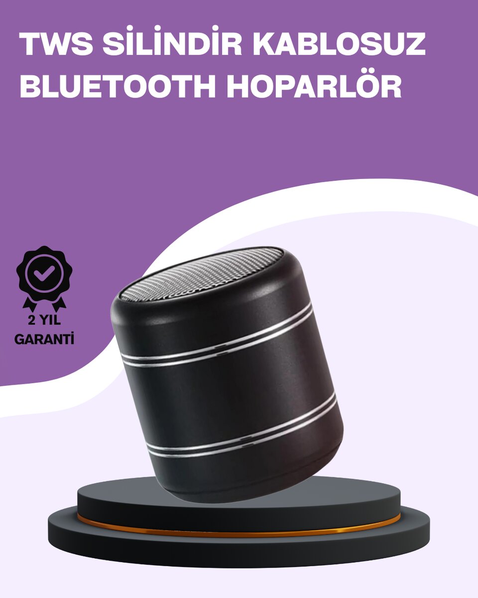 Silindir Tasarım Mini Bluetooth Hoparlör 10m Çekim Güçlü Bas ve Mikrofonlu 1 Silindir Tasarım Mini Bluetooth Hoparlör 10m Çekim Güçlü Bas ve Mikrofonlu