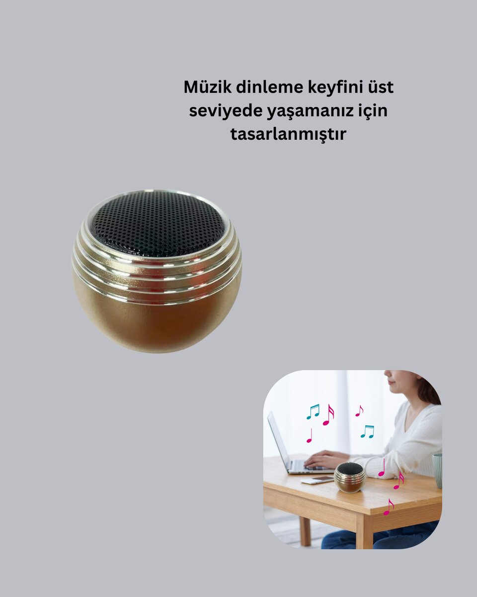 Mini Bluetooth Hoparlör TWS Özellikli Taşınabilir Güçlü Ses 3 Mini Bluetooth Hoparlör TWS Özellikli Taşınabilir Güçlü Ses - Görsel 3