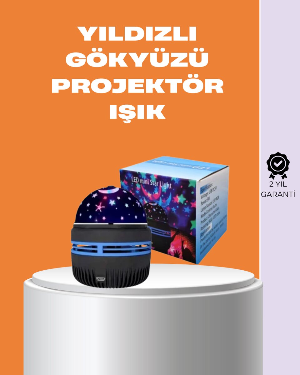 Star Master Galaxy Projektör – 360° Dönebilen Gece Lambası Dekoratif Ambiyans Işığı 1 Star Master Galaxy Projektör – 360° Dönebilen Gece Lambası Dekoratif Ambiyans Işığı