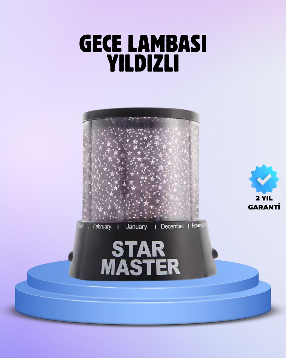 Odayı Yıldızlarla Dolduran Galaxy Efektli LED Projektör Işık 1 Odayı Yıldızlarla Dolduran Galaxy Efektli LED Projektör Işık