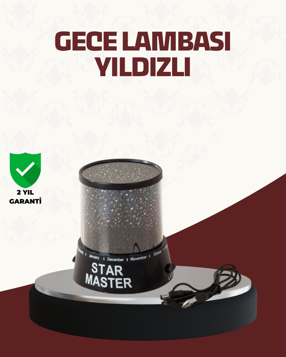 Galaxy Efektli LED Projektör Taşınabilir Yıldız Gece Lambası 1 Galaxy Efektli LED Projektör Taşınabilir Yıldız Gece Lambası