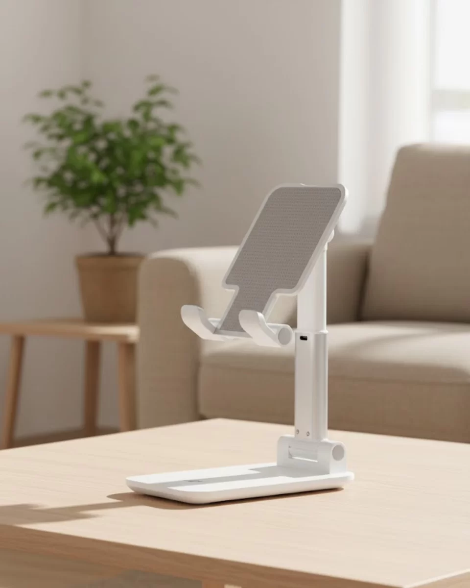 Kaymaz Silikon Yüzeyli Ergonomik Telefon Standı 1 Kaymaz Silikon Yüzeyli Ergonomik Telefon Standı