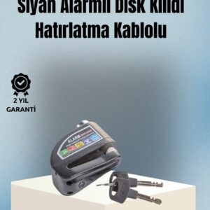 Motosiklet ve Bisiklet İçin 6mm Pinli Alarmlı Disk Kilidi