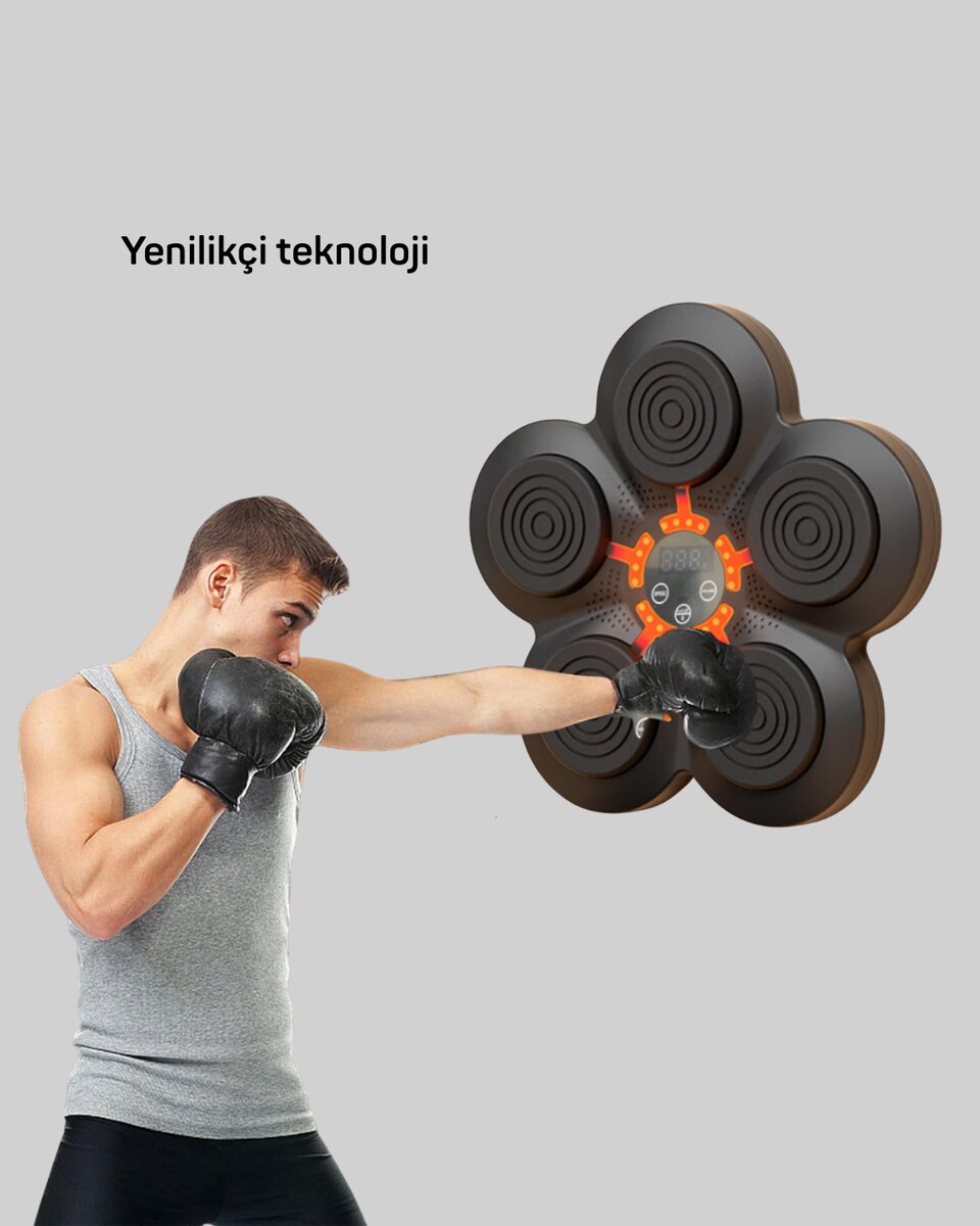 Ev Tipi Akıllı Boks Duvar Paneli Müzikli Bluetoothlu Refleks Geliştirme Cihazı 3 Ev Tipi Akıllı Boks Duvar Paneli Müzikli Bluetoothlu Refleks Geliştirme Cihazı - Görsel 3