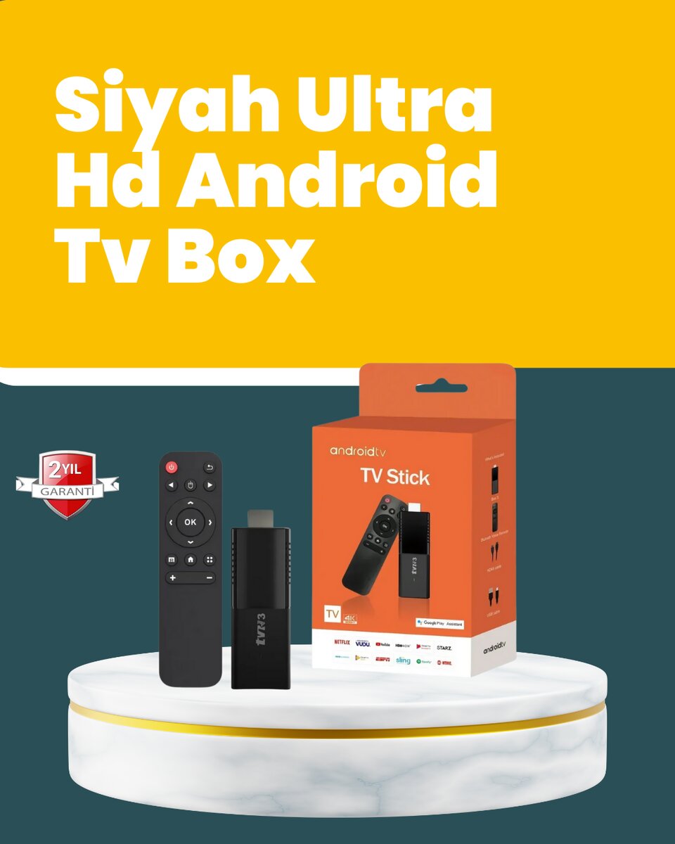 Android TV Stick WiFi ve Bluetooth Bağlantılı 1 Android TV Stick WiFi ve Bluetooth Bağlantılı