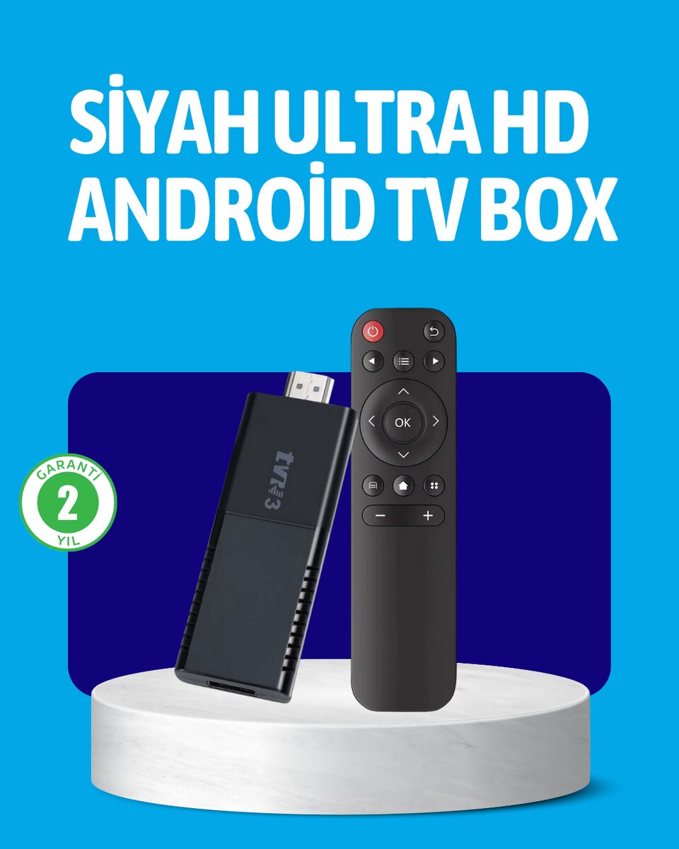 Android TV Stick 2GB RAM 16GB Depolama Kapasiteli 1 Android TV Stick 2GB RAM 16GB Depolama Kapasiteli