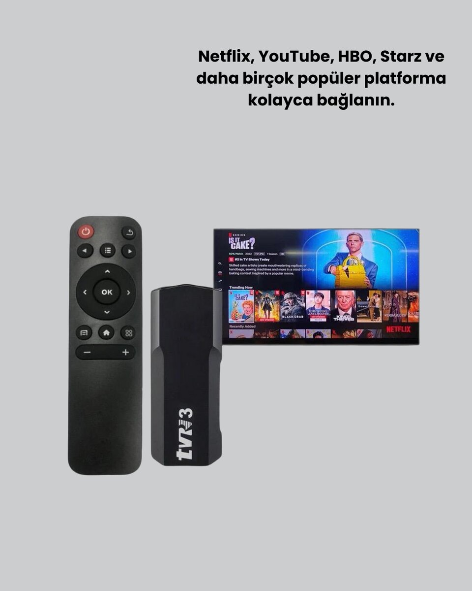 Android TV Stick 2GB RAM 16GB Depolama Kapasiteli 3 Android TV Stick 2GB RAM 16GB Depolama Kapasiteli - Görsel 3