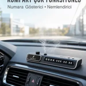 Araç İçi LED Park Telefon Numarası Göstergesi Ön Cam Uyumlu 2 Koku Hediyeli Yeni Nesil