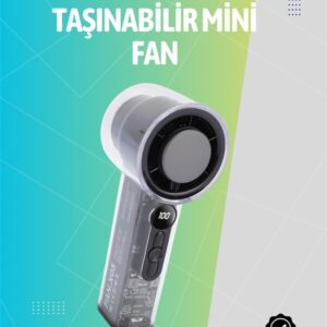 Haydiburaya 80 Mini El Fanı | 3000mAh Pil | Type-C Şarj Girişi | Kompakt ve Hafif Tasarım