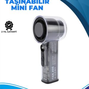 Taşınabilir El Fanı 100 Seviyeli Rüzgar Hızı Ayarı Sessiz Çalışma - Dijital Ekranlı