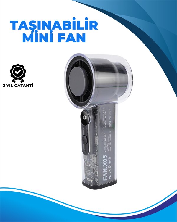 Taşınabilir El Fanı 100 Seviyeli Rüzgar Hızı Ayarı Sessiz Çalışma - Dijital Ekranlı 1 Taşınabilir El Fanı 100 Seviyeli Rüzgar Hızı Ayarı Sessiz Çalışma - Dijital Ekranlı