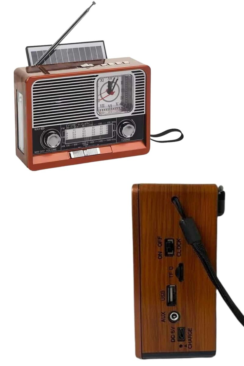 Vintage Nostaljik Radyo AUX USB SD Kart Girişli Şarjlı Bluetooth Bağlantılı 3 Vintage Nostaljik Radyo AUX USB SD Kart Girişli Şarjlı Bluetooth Bağlantılı - Görsel 3