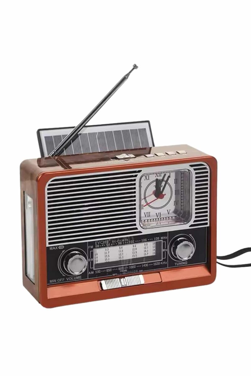 Saatli Fenerli Bluetooth Nostaljik Radyo AUX SD USB Girişli Bluetooth Hoparlör 3 Saatli Fenerli Bluetooth Nostaljik Radyo AUX SD USB Girişli Bluetooth Hoparlör - Görsel 3